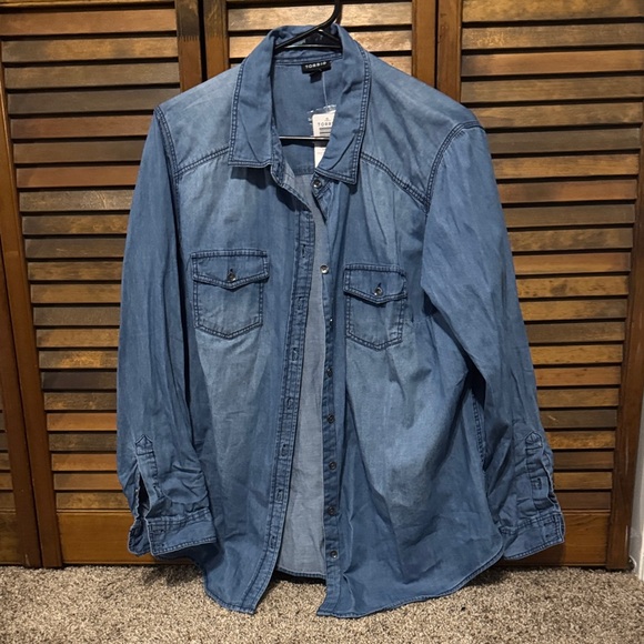 torrid Jackets & Blazers - Torrid Blue Lightweight Denim Shirt Jacket
